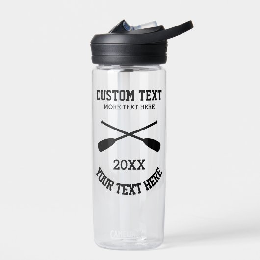 クロス漕ぎ櫓のロゴカスタムのウォーターボトル ウォーターボトル (左面)