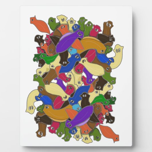 クロス熱狂するアイドプラナリワームデザイン2 フォトプラーク (正面)