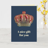 クロス王室のクラウン – 金ゴールドブルーレッド カード (黄色い花)