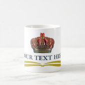 クロス王室のクラウン – 金ゴールドブルーレッド コーヒーマグカップ (中央)