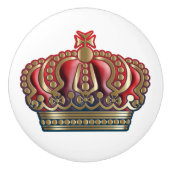 クロス王室のクラウン – 金ゴールドブルーレッド セラミックノブ (正面)