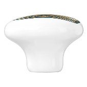 クロス王室のクラウン – 金ゴールドブルーレッド セラミックノブ (側面)