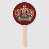 クロス王室のクラウン – 金ゴールドブルーレッド ハンドファン (裏面)