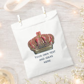 クロス王室のクラウン – 金ゴールドブルーレッド フェイバーバッグ (クリップ留めされた状態)