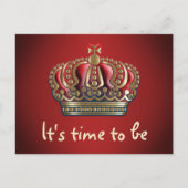 クロス王室のクラウン – 金ゴールドブルーレッド ポストカード (正面)