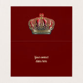 クロス王室のクラウン – 金ゴールドブルーレッド 名刺 (内部フラット)