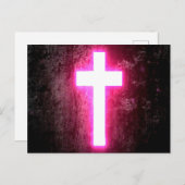 クロス白熱［赤熱］光を放つはがき ポストカード (正面/裏面)