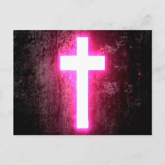 クロス白熱［赤熱］光を放つはがき ポストカード (正面)