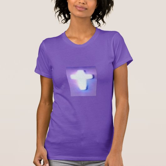 クロス白熱［赤熱］光を放つ Tシャツ (正面)