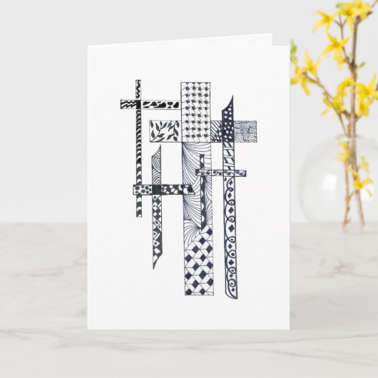 クロス確認カード カード (黄色い花)