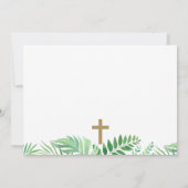 クロス確認葉付き水色の色 招待状 (裏面)