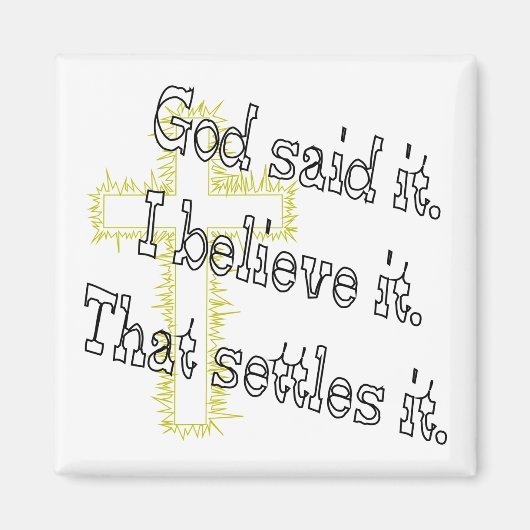 クロス神の言葉 マグネット (正面)