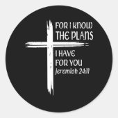 クロス私は計画を知っている聖書聖書イエス神クリス ラウンドシール (正面)