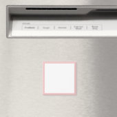 クロス素晴らしピンクストライプのエッジテンプレート マグネット (インサイチュ (食洗機))