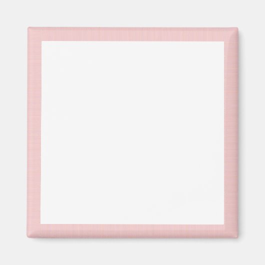 クロス素晴らしピンクストライプのエッジテンプレート マグネット (正面)