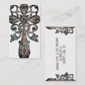 クロス素朴グランジビジネスDJカード 名刺 (正面/裏面)