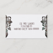 クロス素朴グランジビジネスDJカード 名刺 (裏面)