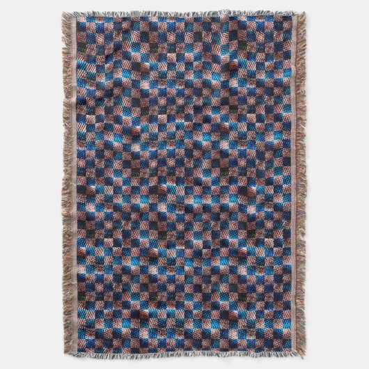 クロス素朴スクラッチの型枠のチェス スローブランケット (正面縦)