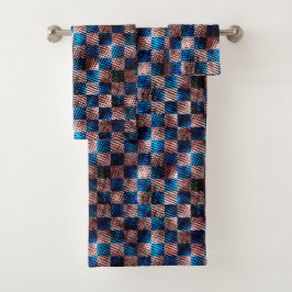 クロス素朴スクラッチの型枠のチェス バスタオルセット