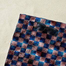 クロス素朴スクラッチの型枠のチェス ビーチタオル