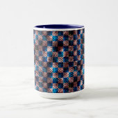 クロス素朴スクラッチの型枠のチェス マグカップ (中央)