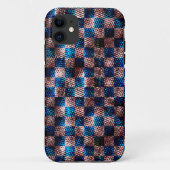 クロス素朴スクラッチの型枠のチェス Case-Mate iPhoneケース (裏面)