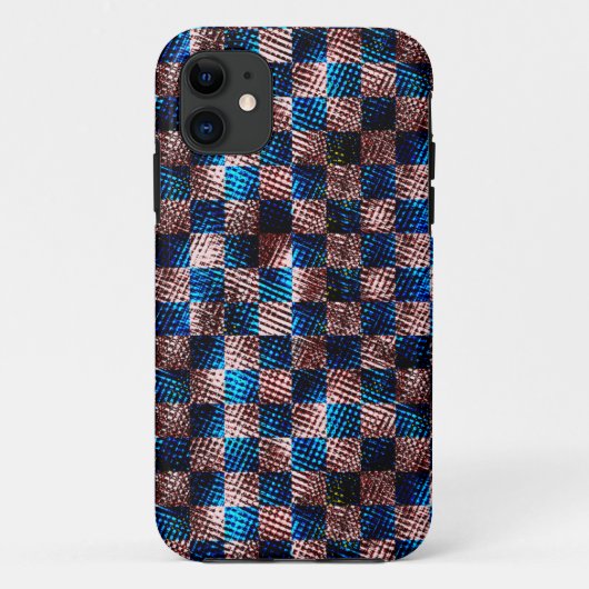 クロス素朴スクラッチの型枠のチェス Case-Mate iPhoneケース (裏面)