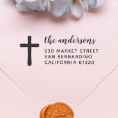 クロス素朴スクリプトファミリ名差出人住所 セルフインキングスタンプ