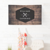 クロス素朴フォークナイフロゴケータリング 横断幕 (インサイチュ)