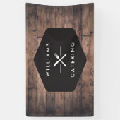 クロス素朴フォークナイフロゴケータリング 横断幕 (縦)