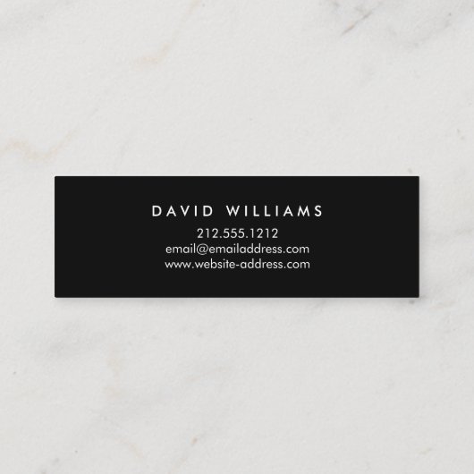 クロス素朴フォークナイフロゴ黒 スキニー名刺 (裏面)