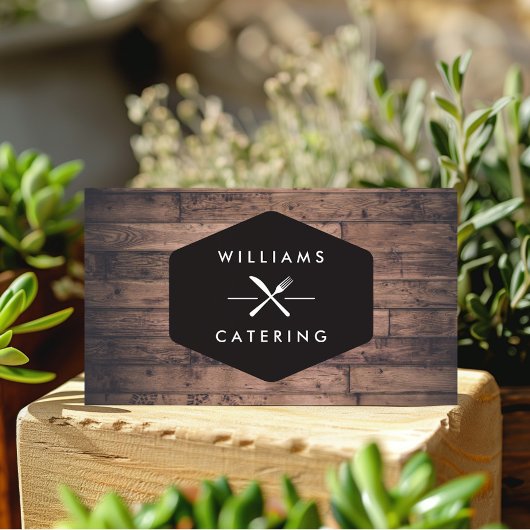 クロス素朴フォークナイフロ動揺してゴWood I 名刺