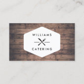 クロス素朴フォークナイフロ動揺してゴWood II 名刺 (正面)