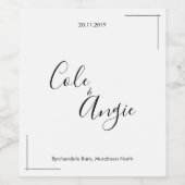 クロス結婚付きミニマルのワインラ縁どベル ワインラベル (シングルラベル)