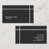 クロス縁どクチャーシンプルミニマルモダン 名刺 (正面/裏面)