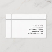 クロス縁どシンプルミニマルモダン 名刺 (裏面)