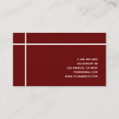 クロス縁どレドシンプルミニマルモダンド 名刺 (裏面)