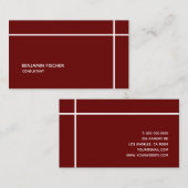 クロス縁どレドシンプルミニマルモダンド 名刺 (正面/裏面)