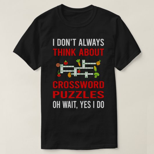 クロス考えワードパズルについて Tシャツ (デザイン正面)