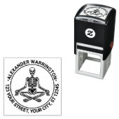 クロス脚のめい想スケルトン名Retアドレス セルフインキングスタンプ (インサイチュ)