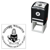 クロス脚少女読の#2名差出人住所 セルフインキングスタンプ (インサイチュ)