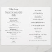 クロス華美カトリック結婚式 プログラム全質量 (裏面)