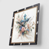 クロス華美フローラ スクエア壁時計 (傾斜)