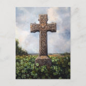 クロス華美モニュメントクローバーシャームロック ポストカード (正面)