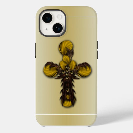 「クロス葉の抽象化」、iPhone 14ケース Case-Mate iPhoneケース (裏面)