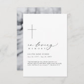 クロス葬儀記念フォトカード (正面/裏面)