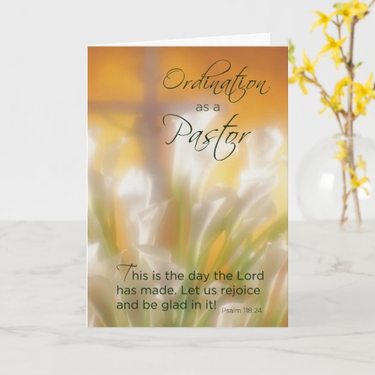 クロス調整リリー カード (黄色い花)