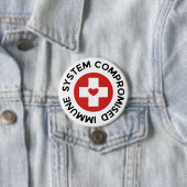クロス赤いハート障害免疫システム 缶バッジ (インサイチュ)