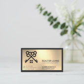 クロス鍵のホームロゴ | 実在地 名刺 (スタンド正面)