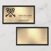 クロス鍵のホームロゴ | 実在地 名刺 (正面/裏面)